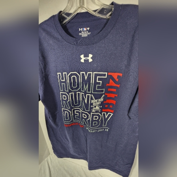 UNDER ARMOUR HEAT GEAR  NATIONALS PARK 2018 HOME RUN DERBY MONDAY 7/18 MED BLUE - Picture 2 of 8